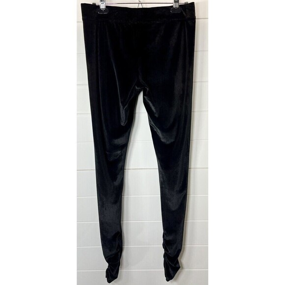 Allen B by Allen Schwartz Leggings Womens L Velvet Like Ruched Whimsy Goth - Picture 4 of 10